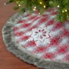 48" Red And White Plaid Christmas Tree Skirt With Snowflake 2 48" Red And White Plaid Christmas Tree Skirt With Snowflake -Noel Twinkle Shop northlight fo26693 new 25276.1667530457