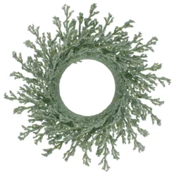 20" Green Glittered Artificial Coral ChristmasWreath