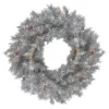 24" Silver Tinsel Artificial Christmas Wreath, Clear Lights 2 24" Silver Tinsel Artificial Christmas Wreath, Clear Lights -Noel Twinkle Shop northlight gb91007 87959.1667530424