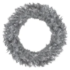 36" Silver Tinsel Artificial Christmas Wreath, Unlit