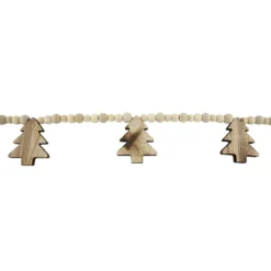 6' X 3" Christmas Trees And Beads Wooden Garland -Noel Twinkle Shop northlight gb94388 3 19982.1681234586