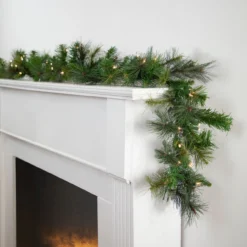 9' X 12" Green Pre-Lit Canyon Pine Artificial Christmas Garland - Clear Lights -Noel Twinkle Shop northlight gb ygc912 gr style 34976.1667659847