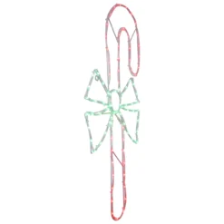 28" Green And White LED Lighted Candy Cane With Bow Christmas Window Silhouette -Noel Twinkle Shop northlight gv94153 3new 24441.1681481551