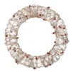 Pre-Lit Champagne Gold Glittered Rattan Berry Artificial Christmas Wreath - 18-Inch, Clear Lights