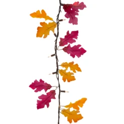 35-Count Fall Harvest Leaves Mini Light Garland Set, 8.75ft Brown Wire -Noel Twinkle Shop northlight ha92187 1 15895.1667489844