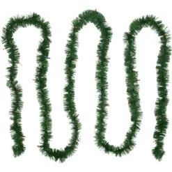 18' Pre-Lit Pine Two-tone Artificial Christmas Garland - Multicolor Lights