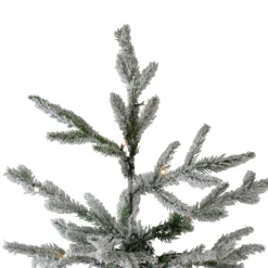 6.5' Pre-Lit Flocked Winfield Fir Artificial Christmas Tree - Warm White LED Lights -Noel Twinkle Shop northlight hb27065 2 83425.1667578093