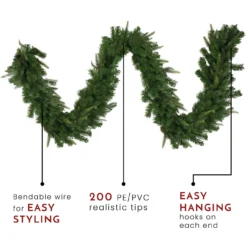 9' X 10" Roosevelt Fir Artificial Christmas Garland - Unlit -Noel Twinkle Shop northlight hb27084 thumbnail 45849.1667623611