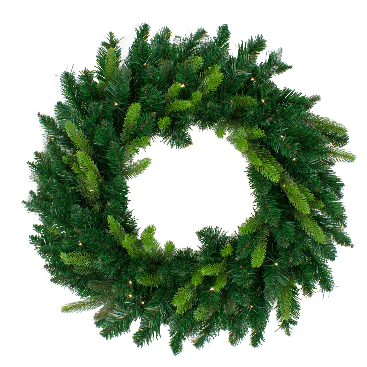 Pre-Lit Gunnison Pine Artificial Christmas Wreath - 48-Inch, Clear Lights 3 Pre-Lit Gunnison Pine Artificial Christmas Wreath - 48-Inch, Clear Lights