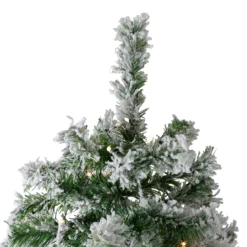 7.5' Pre-Lit Medium Flocked Winter Park Fir Artificial Christmas Tree - Warm Clear LED Lights -Noel Twinkle Shop northlight hb27124 3 95237.1667530008