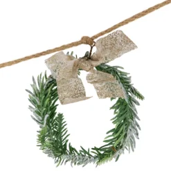 4.75" Snowflake And Frosted Pine Christmas Garland With Wooden Beads - Unlit 11 4.75" Snowflake And Frosted Pine Christmas Garland With Wooden Beads - Unlit -Noel Twinkle Shop northlight hh87684 3 37153.1681148468