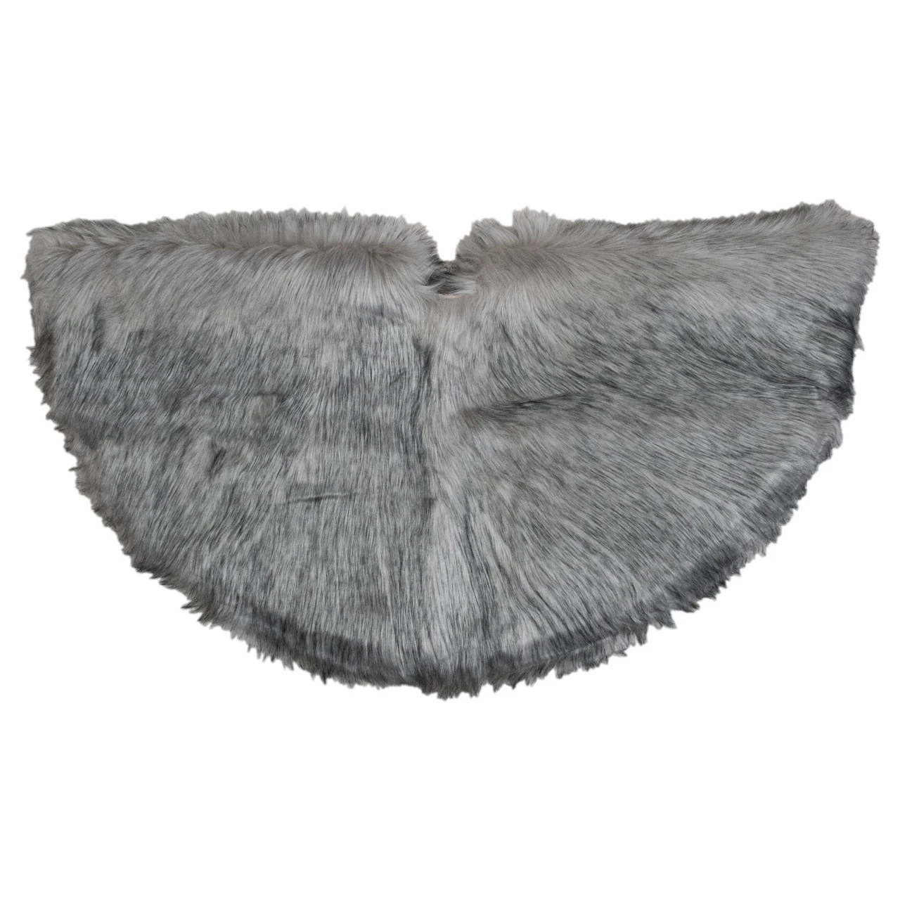 36" Beige And Gray Plush Faux Fur Christmas Tree Skirt 3 36" Beige And Gray Plush Faux Fur Christmas Tree Skirt