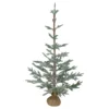 4' Snow Covered Frosted Pine Artificial Christmas Tree With Jute Base – Unlit -Noel Twinkle Shop northlight hn89325 03490.1667569551