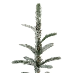 6.5' Green Slim Flocked Nordmann Fir Artificial Christmas Tree - Unlit -Noel Twinkle Shop northlight j00089 5 64203.1667643230