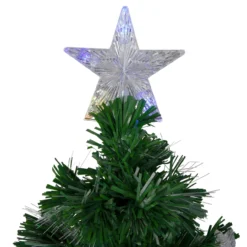 4' Pre-lit Potted Medium Pine Color Changing Star Artificial Christmas Tree - Multi-Color Fiber Optic LED Lights -Noel Twinkle Shop northlight j65092 2 78247.1667663105
