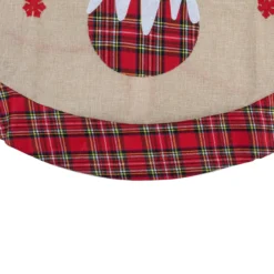 36" Burlap Plaid Tree Skirt With Christmas Puddings 9 36" Burlap Plaid Tree Skirt With Christmas Puddings -Noel Twinkle Shop northlight j90424 3 sample 90776.1667490802