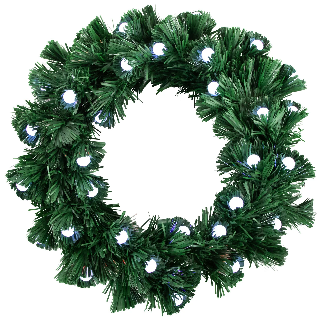Pre-Lit Color Changing Fiber Optic Globe Lights Artificial Christmas Wreath, 12-Inch 3 Pre-Lit Color Changing Fiber Optic Globe Lights Artificial Christmas Wreath, 12-Inch