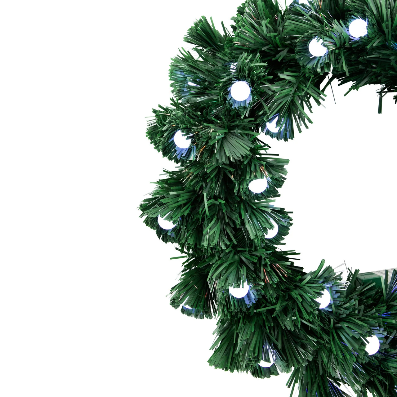 Pre-Lit Color Changing Fiber Optic Globe Lights Artificial Christmas Wreath, 12-Inch 5 Pre-Lit Color Changing Fiber Optic Globe Lights Artificial Christmas Wreath, 12-Inch - Image 3