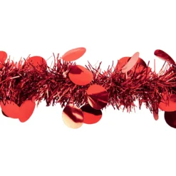 50' X 2.5" Red Tinsel Christmas Garland With Polka Dots - Unlit -Noel Twinkle Shop northlight k00355 4 52746.1672767513