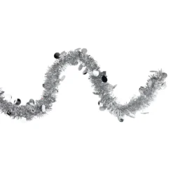 50' X 2.5" Silver Shiny Tinsel Artificial Christmas Garland - Unlit -Noel Twinkle Shop northlight k00356 3 06743.1667530689