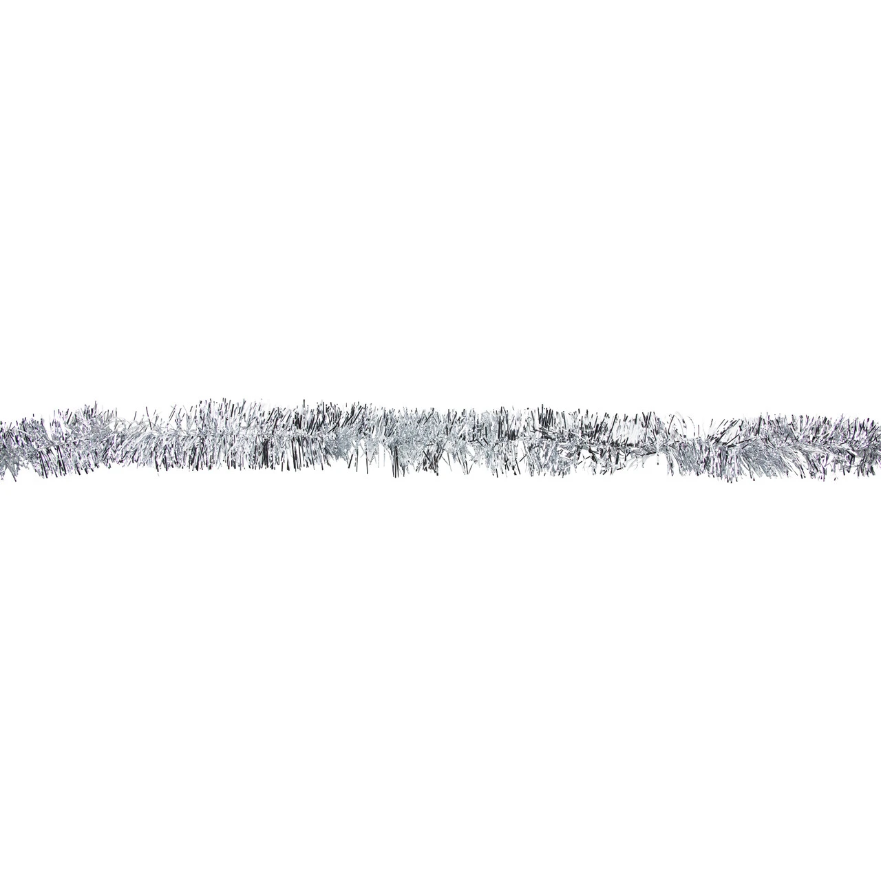 50' X 2.5" Silver Christmas Foil Tinsel Garland - Unlit 6 50' X 2.5" Silver Christmas Foil Tinsel Garland - Unlit - Image 4