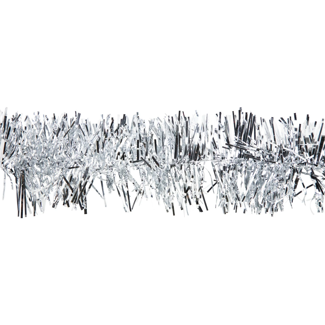 50' X 2.5" Silver Christmas Foil Tinsel Garland - Unlit 5 50' X 2.5" Silver Christmas Foil Tinsel Garland - Unlit - Image 3