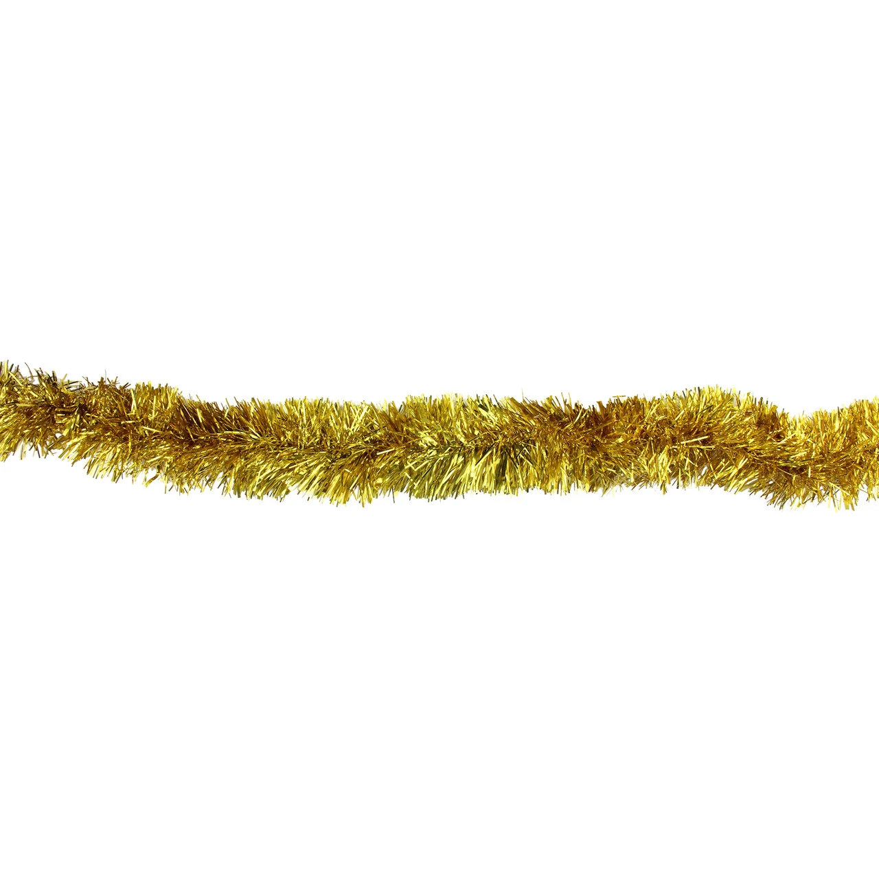 50' X 2.5" Deep Gold Christmas Foil Tinsel Garland - Unlit 4 50' X 2.5" Deep Gold Christmas Foil Tinsel Garland - Unlit - Image 2
