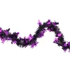 Black With Purple Bats Halloween Tinsel Garland - 50 Feet, Unlit -Noel Twinkle Shop northlight k28319 72135.1667623068