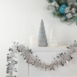 50' X 3" Silver Boa Wide Cut Tinsel Christmas Garland - Unlit 6 50' X 3" Silver Boa Wide Cut Tinsel Christmas Garland - Unlit -Noel Twinkle Shop northlight k94048 style 72032.1667533309