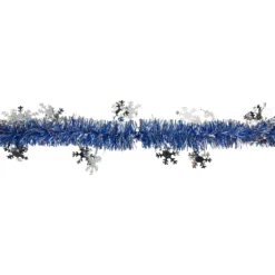 50' X 2" Royal Blue And Silver Christmas Tinsel Garland With Snowflakes - Unlit 8 50' X 2" Royal Blue And Silver Christmas Tinsel Garland With Snowflakes - Unlit -Noel Twinkle Shop northlight k94049 2 13560.1667533311