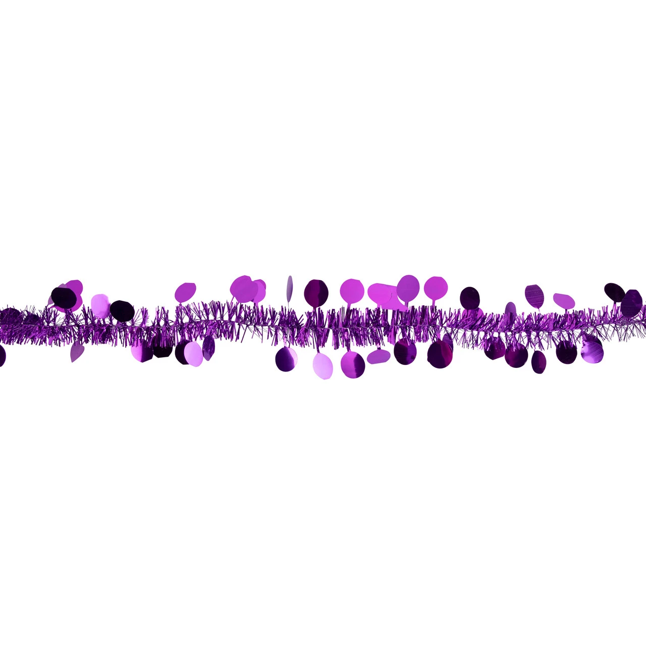 50' X 1.5" Purple Tinsel Christmas Garland With Polka Dots - Unlit 5 50' X 1.5" Purple Tinsel Christmas Garland With Polka Dots - Unlit - Image 3