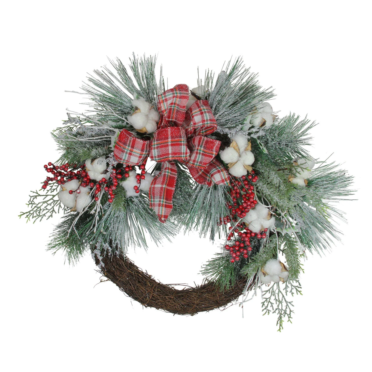Holly Berry Red And Green Artificial Christmas Wreath - 24-Inch, Unlit 3 Holly Berry Red And Green Artificial Christmas Wreath - 24-Inch, Unlit