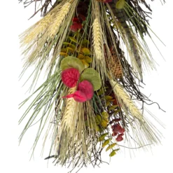 24" Autumn Harvest Wheat And Eucalyptus With Feathers Teardrop Swag - Unlit 9 24" Autumn Harvest Wheat And Eucalyptus With Feathers Teardrop Swag - Unlit -Noel Twinkle Shop northlight kji28171 2 86572.1667623788
