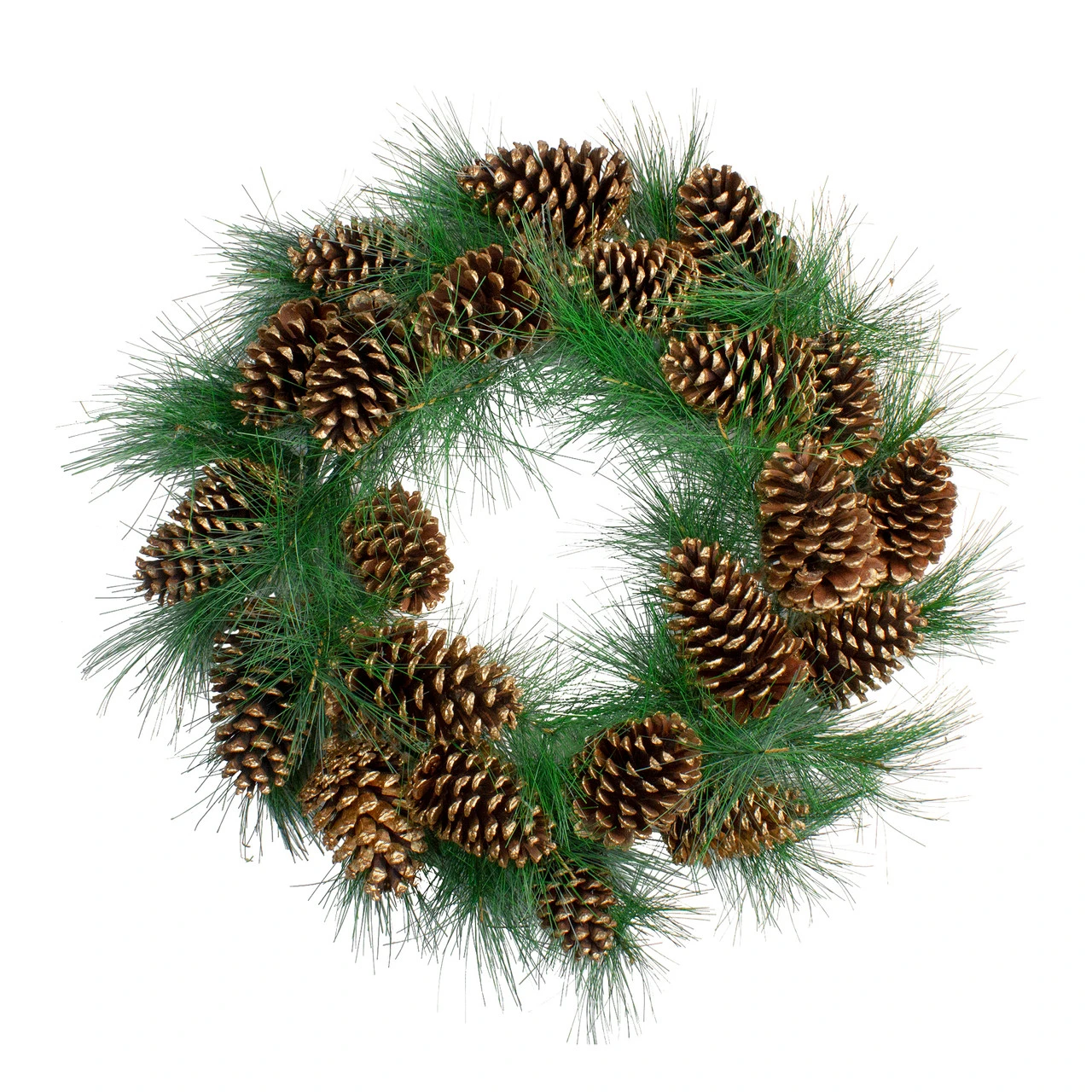 Long Needle Pine And Pine Cone Artificial Christmas Wreath - 24-Inch, Unlit 3 Long Needle Pine And Pine Cone Artificial Christmas Wreath - 24-Inch, Unlit