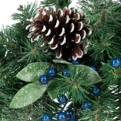 28" Mixed Pine And Blueberries Artificial Christmas Teardrop Swag - Unlit 13 28" Mixed Pine And Blueberries Artificial Christmas Teardrop Swag - Unlit -Noel Twinkle Shop northlight kji85785 5 42066.1686339717