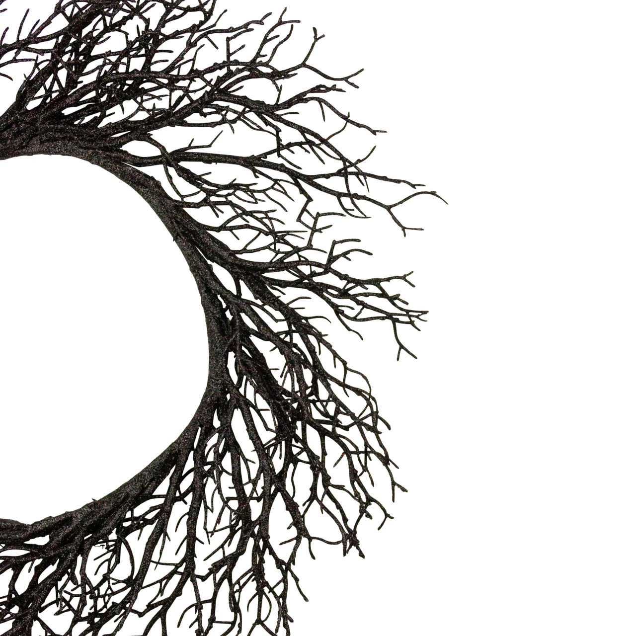 Black Twig Artificial Halloween Wreath, 24-Inch, Unlit 5 Black Twig Artificial Halloween Wreath, 24-Inch, Unlit - Image 3