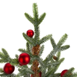 18" Potted Pine With Red Ornaments Medium Artificial Christmas Tree – Unlit 8 18" Potted Pine With Red Ornaments Medium Artificial Christmas Tree – Unlit -Noel Twinkle Shop northlight kji91322 1 72326.1667573244
