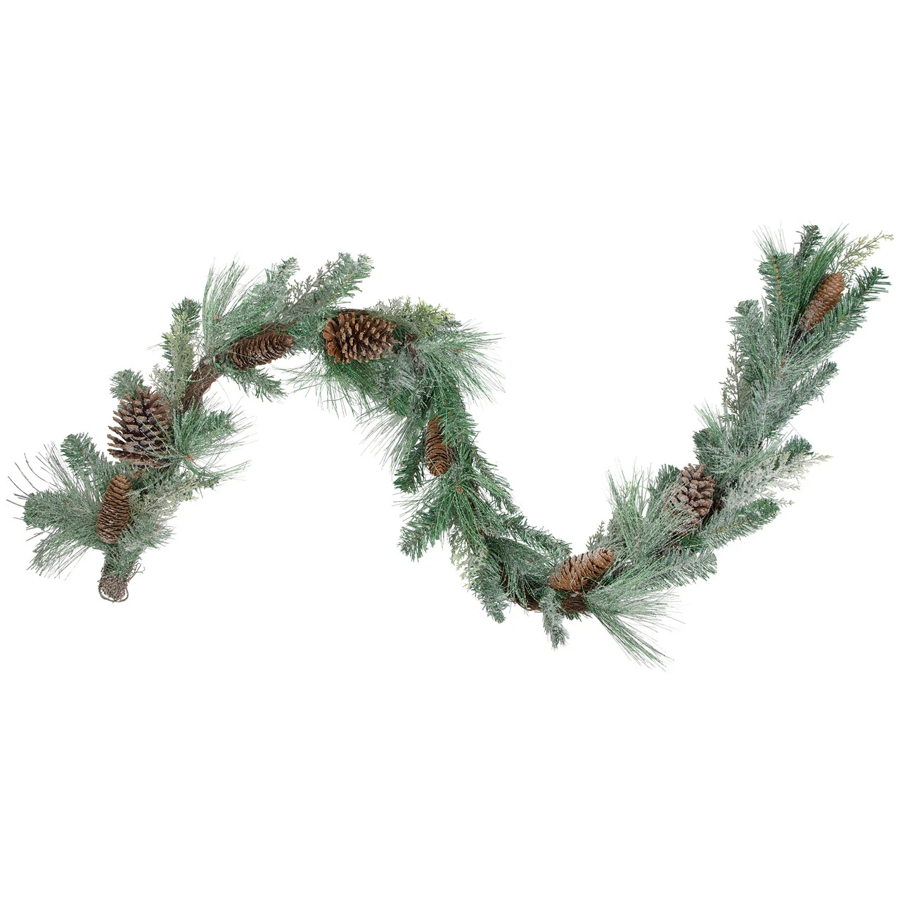 6' X 9" Mixed Pine And Pine Cones Artificial Christmas Garland, Unlit 3 6' X 9" Mixed Pine And Pine Cones Artificial Christmas Garland, Unlit