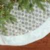 60" White And Silver Sequin Snowflake Christmas Tree Skirt With Faux Fur Border -Noel Twinkle Shop northlight l00050 1 73756.1667521000