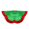 60" Metallic Green And Red Trim Scalloped Edge Christmas Tree Skirt -Noel Twinkle Shop northlight l00052 86512.1667533586