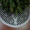 48" Black And White Plaid Reindeer Christmas Tree Skirt -Noel Twinkle Shop northlight l15306 53637.1667573491
