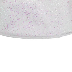 48" White Iridescent Holographic Glittered Christmas Tree Skirt -Noel Twinkle Shop northlight l27886 1 77992.1667572657