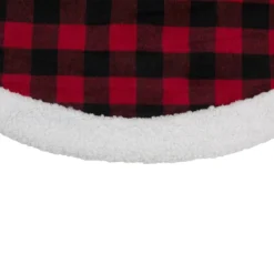 48" Black And Red Buttoned Buffalo Plaid Christmas Tree Skirt -Noel Twinkle Shop northlight l27899 1 12463.1667529978