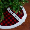 48" Black And Red Buttoned Buffalo Plaid Christmas Tree Skirt -Noel Twinkle Shop northlight l27899 45591.1667529977