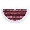 20" Gray And Red Snowflakes Lodge Mini Christmas Tree Skirt With Sherpa Trim -Noel Twinkle Shop northlight l27925 1 77998.1667487613