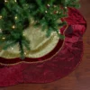 60" Red And Gold Scalloped Sequined Christmas Tree Skirt -Noel Twinkle Shop northlight l27929 00146.1667570051