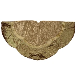 72" Gold Quilted Christmas Tree Skirt With Iridescent Sequins -Noel Twinkle Shop northlight l27933 3 39602.1667569524