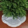 48" Silver And White Floral Trimmed Christmas Tree Skirt -Noel Twinkle Shop northlight l34933 1201 16783.1667654913