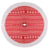 48" Red And White Knitted Snowflake Christmas Tree Skirt With Faux Fur Trim 1 48" Red And White Knitted Snowflake Christmas Tree Skirt With Faux Fur Trim -Noel Twinkle Shop northlight l35625 2 45860.1667536509