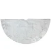 48" Silver Metallic Filigree Christmas Tree Skirt With Sateen Bows -Noel Twinkle Shop northlight l85448 updated 08919.1667489746